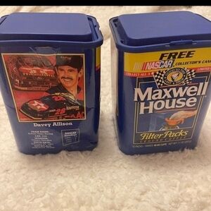 Set of 2 maxwell house davey allison vintage coffee containers